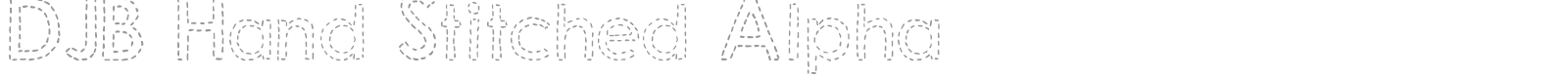 DJB Hand Stitched font preview